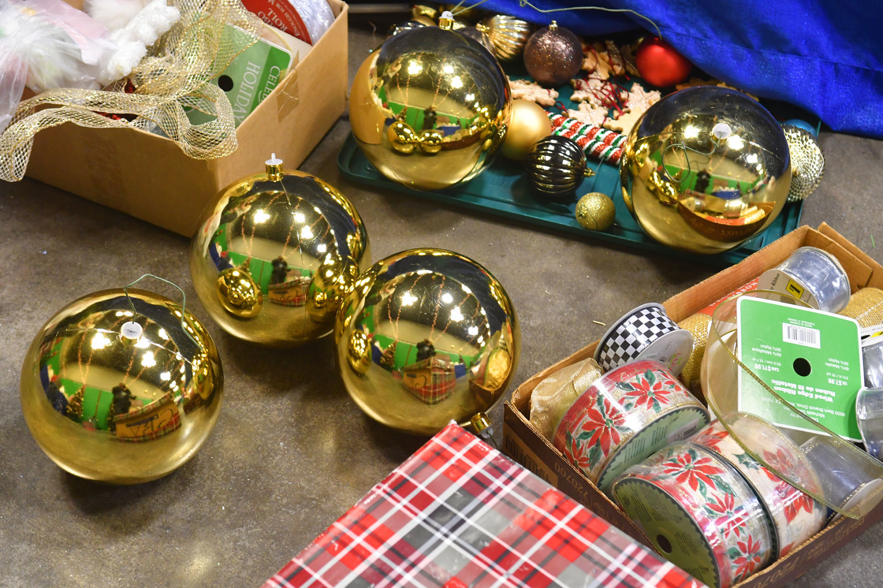 Festival of Trees setting up at the RiverCenter